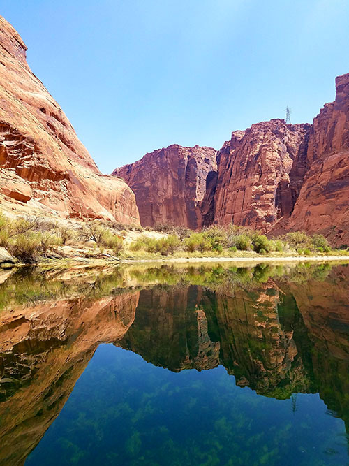 Floating down the Colorado River near Glen Canyon Dam